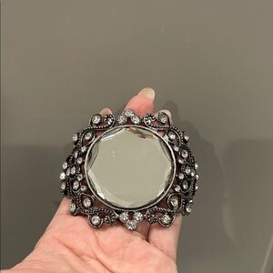 Elegant Black and Silver Crystal Bracelet